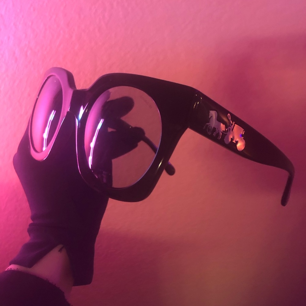 Authentic Black Coach logo sunglasses
